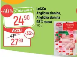 Globus Le&Co Anglická slanina, Anglická slanina 98% masa nabídka