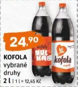 Trefa Kofola vybrané druhy nabídka