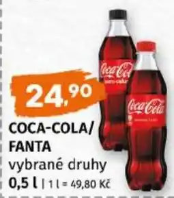 Trefa Coca-Cola/Fanta vybrané druhy nabídka