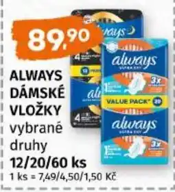 Trefa Always dámské vložky nabídka