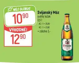 Globus Svijanský Máz světlý ležák 0,5 l nabídka