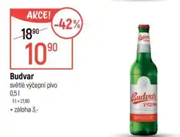 Globus Budvar světlé výčepní pivo 0,5 l nabídka