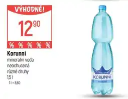 Globus Korunní minerální voda nabídka