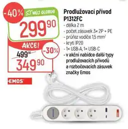 Globus Prodlužovací přívod P1312FC nabídka