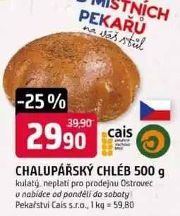Trefa Cais chalupářský chléb nabídka