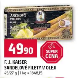 Terno F. J. Kaiser sardelové filety v oleji nabídka