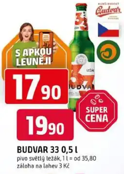 Trefa Budvar světlý ležák nabídka