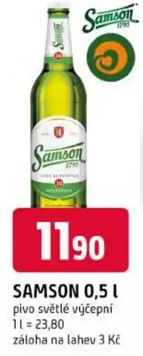 Trefa Samson pivo světle výčepní nabídka