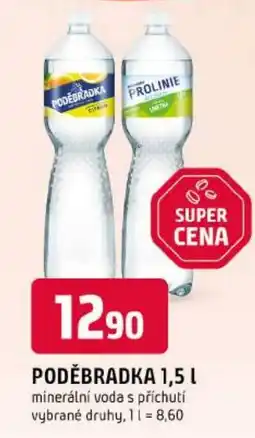 Trefa Poděbradka minerální voda s příchutí vybrané druhy nabídka