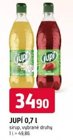 Trefa Jupí sirup, vybrané druhy nabídka