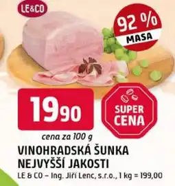 Trefa Le&Co vinohradská šunka nabídka