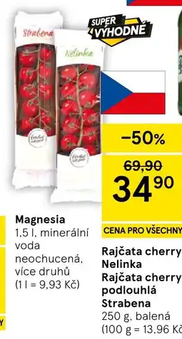 Tesco Rajčata cherry Nelinka nabídka