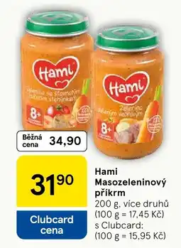 Tesco Hami masozeleninový příkrm nabídka