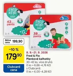 Tesco Fred & Flo Plenkove kalhotky nabídka