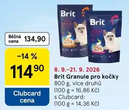 Tesco Brit Granule pro kočky nabídka