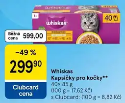 Tesco Whiskas kapsičky pro kočky nabídka