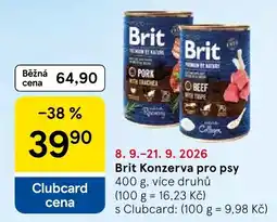 Tesco Brit konzerva pro psy nabídka