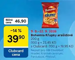 Tesco Bohemia křupky arašídové nabídka