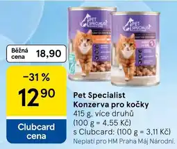 Tesco Pet Specialist konzerva pro kočky nabídka