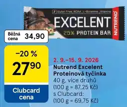 Tesco Nutrend Excellent Proteinová tyčinka nabídka