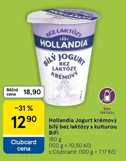 Tesco Hollandia jogurt krémový bílý bez laktózy s kulturou bifí nabídka