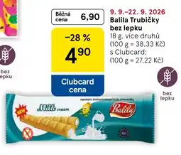 Tesco Balila Trubičky bez lepku nabídka