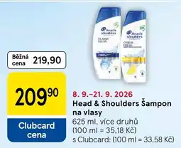 Tesco Head & Shoulders Šampon na vlasy nabídka