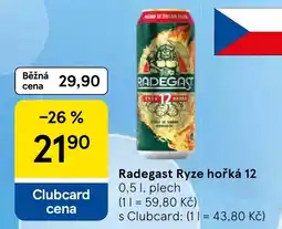 Tesco Radegast Ryze hořká 12 nabídka