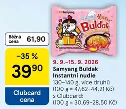 Tesco Samyang Buldak Instantní nudle nabídka