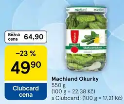 Tesco Machland Okurky nabídka