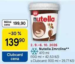 Tesco Nutella Zmrzlina nabídka