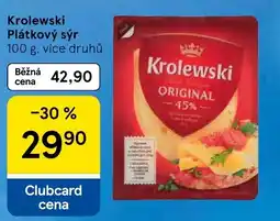 Tesco Krolewski plátkový sýr nabídka