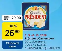 Tesco Président Camembert nabídka