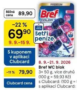 Tesco Bref WC blok nabídka