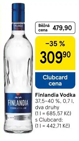 Tesco Finlandia Vodka nabídka