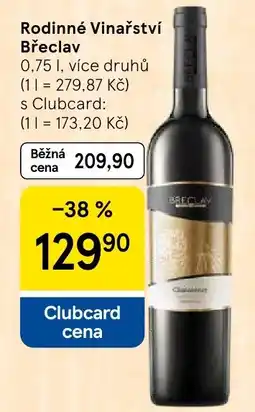 Tesco Rodinné Vinařství Břeclav nabídka