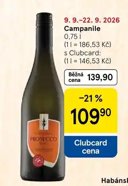 Tesco Campanile Prosecco nabídka