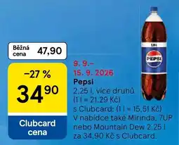Tesco Pepsi nabídka