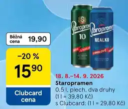 Tesco Staropramen nabídka