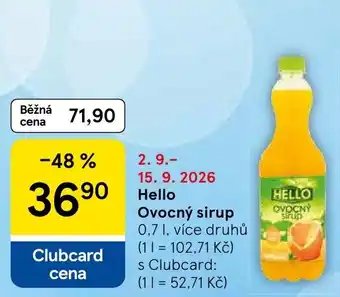 Hello ovocný sirup