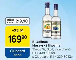 Tesco R. Jelínek Moravská lihovina nabídka