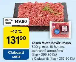 Tesco Tesco Mleté hovězí maso nabídka