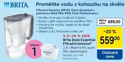 Tesco Brita style essential filtrační konvice nabídka