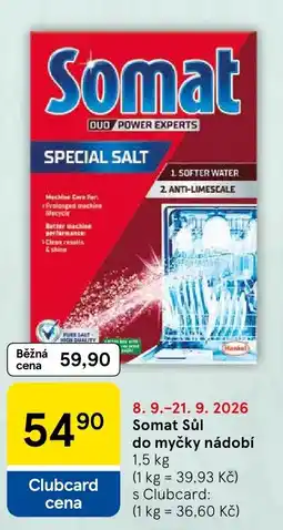 Tesco Somat Sůl do myčky nádobí nabídka