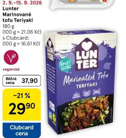 Tesco Lunter marinované tofu teriyaki nabídka
