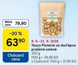 Tesco Tesco Pistácie ve skořápce nabídka