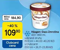 Tesco Häagen-Dazs Zmrzlina nabídka