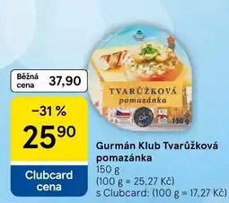 Tesco Gurmán Klub Tvarůžková pomazánka nabídka