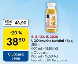 Tesco Ugo imunita funkční nápoj nabídka