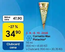Tesco Cornetto Max Pistachio nabídka